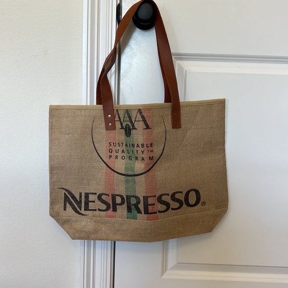 Nespresso Bags Nespresso Limited Edition Leather And Jute Tote